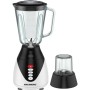 Blender HAUSBERG HB-7760NG, 350W, 1.5L, 3 trepte viteza, functie Pulse, zdrobire gheata, 4 lame detasabile, Negru