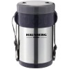 Cutie de pranz Thermos Hausberg HB H1461, 2 litri, otel inoxidabil, 3 recipiente separate, lingura, furculita, inox