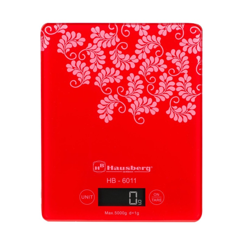 CANTAR BUCATARIE HB6011 ROSU (taxa baterie inclusa)