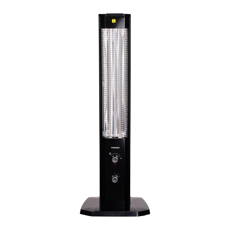 Radiator Electric Hausberg HB-8560, 2300W, Termostat Reglabil, Lampa de semnalizare pentru 3 pozitii, Negru