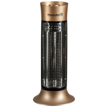 Radiator electric din fibra carbon Hausberg HB-8750AU, 900 W, 2 nivele de putere, exterior/interior, Auriu