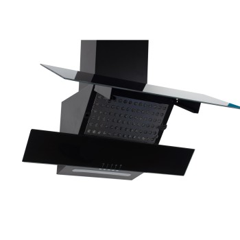 Hota Incorporabila decorativa Hausberg HB-1805NG, 60 cm, putere de absorbtie 450m3/h, Filtru aluminiu, Negru