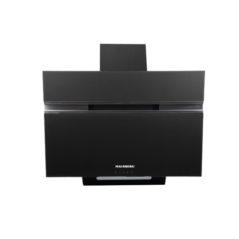 Hota Incorporabila decorativa Hausberg HB-1835NG, 60 cm, putere de absorbtie 450m3/h, Filtru aluminiu, Negru