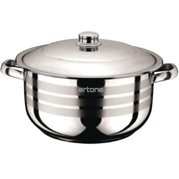 Oala inox cu capac metalic Ertone MN-538, 28 cm, 11L
