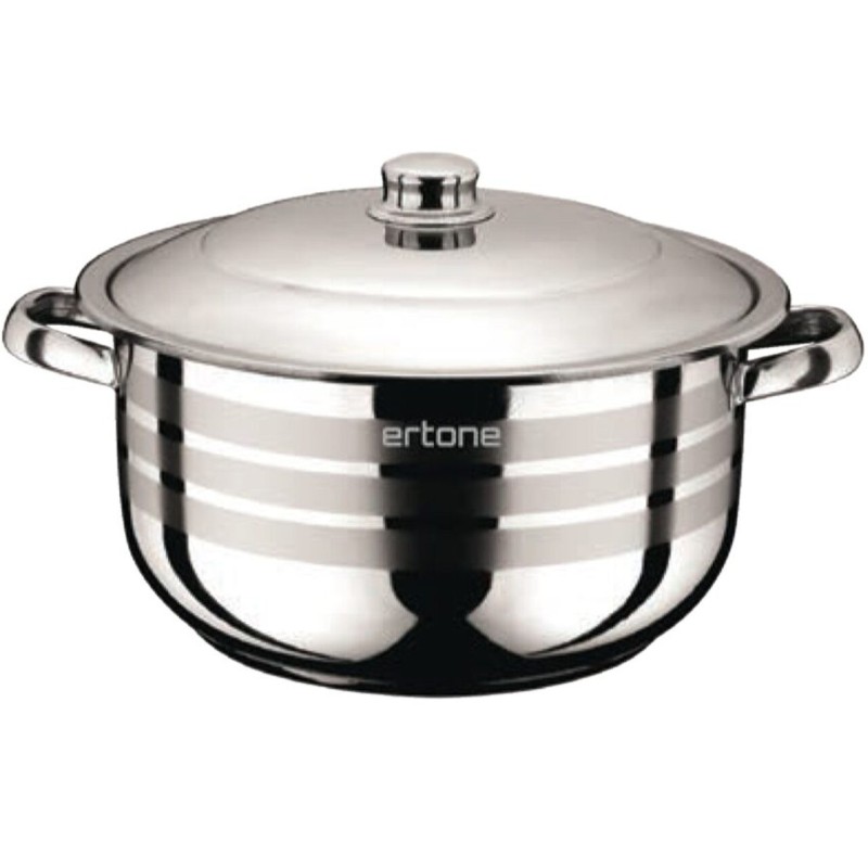 Oala inox cu capac metalic Ertone MN-538, 28 cm, 11L