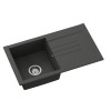 Chiuveta bucatarie Hausberg Mada HBC-9801, compozit, negru, 76 x 44 cm