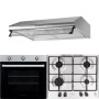 Pachet incorporabil Hausberg Cuptor electric HB-8053IN, Clasa A, 71L, 2225W, Negru/Inox, Plita Incorporabila HB-555, 4 arzatoare, Gaz, Inox, Hota incorporabila decorativa HB-1220, Putere de absorbtie 450 m3/h, 2 motoare, 60 cm, Inox