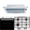 Pachet incorporabil Cuptor electric Hausberg HB-8051IN, Clasa A, 76L, 2000W, Negru/Inox Plita Incorporabila HB-555, 4 arzatoare, Gaz, Inox Hota incorporabila telescopica HB-1280, Putere de absorbtie 280 m3/h, 1 motor, 60 cm, Alb