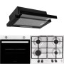 Pachet incorporabil Hausberg Cuptor electric HB-8051IN, Clasa A, 76L, 2000W, Negru/Inox Plita Incorporabila HB-555, 4 arzatoare, Gaz, Inox, Hota incorporabila telescopica HB-1285NG, Putere de absorbtie 420 m3/h, 2 motoare, 60 cm, Negru