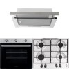 Pachet Cuptor electric Incorporabil Hausberg HB-8053IN, Clasa A, 71L, 2225W, Negru/Inox, Plita Incorporabila HB-555, 4 arzatoare, Gaz, Inox, Hota incorporabila telescopica HB-1285IN, Putere de absorbtie 420 m3/h, 2 motoare, 60 cm, Inox/Alb