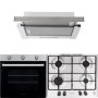 Pachet Cuptor electric Incorporabil Hausberg HB-8053IN, Clasa A, 71L, 2225W, Negru/Inox, Plita Incorporabila HB-555, 4 arzatoare, Gaz, Inox, Hota incorporabila telescopica HB-1285IN, Putere de absorbtie 420 m3/h, 2 motoare, 60 cm, Inox/Alb