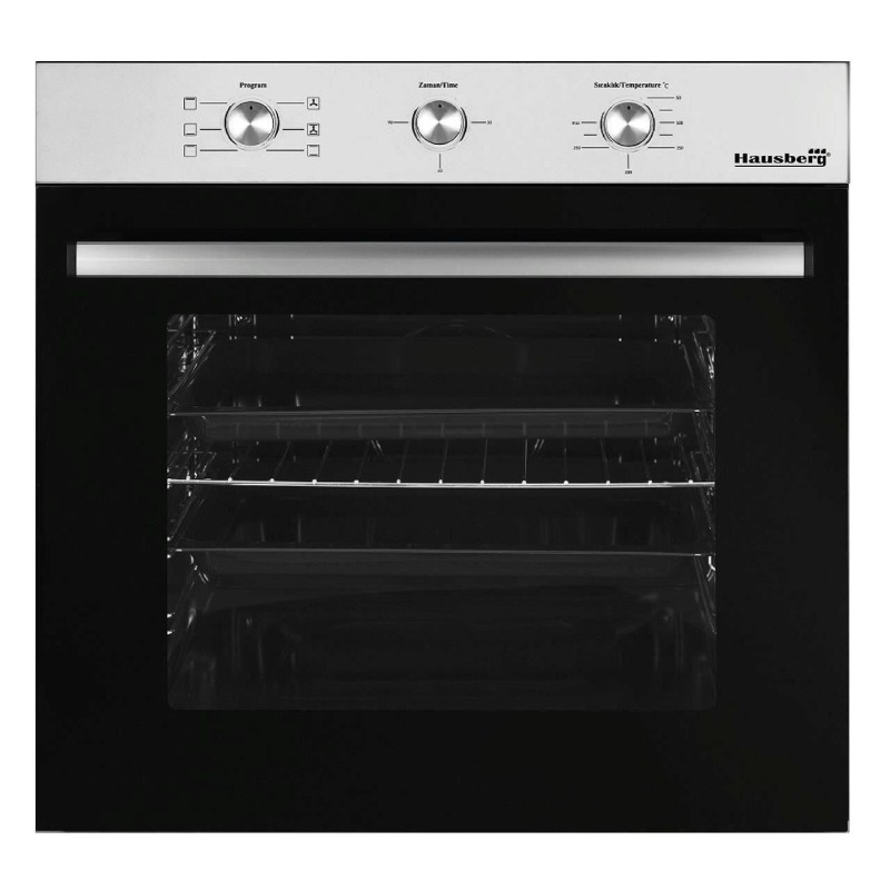 Pachet Cuptor electric Incorporabil Hausberg HB-8053IN, Clasa A, 71L, 2225W, Negru/Inox, Plita incorporabila HB-567NG, Gaz, 4 arzatoare, fonta, Sticla, Hota incorporabila telescopica HB-1285IN, Putere de absorbtie 420 m3/h, 2 motoare, 60 cm, Alb