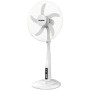 Ventilator cu picior Hausberg HB-5870AB, 55W, 46 cm, 3 viteze, temporizator 60 min, indicator LED, alb