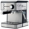 Espressor cafea HAUSBERG HB3725, cafea macinata, 15 bar, 850-1000 W, gri cu negru