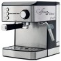 Espressor cafea HAUSBERG HB3725, cafea macinata, 15 bar, 850-1000 W, gri cu negru