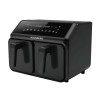Friteuza dubla cu aer cald HAUSBERG HB-2375, 2200-2400W, 8 litri, Timer, 8 programe de gatit, 200C, Negru