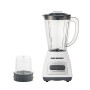 Blender cu rasnita HAUSBERG HB-7770AB, 500 W, 4 trepte de viteza, vas din plastic gradat de 1.5 litri, functie Pulse, lame din otel inoxidabil, sistem de siguranta, alb