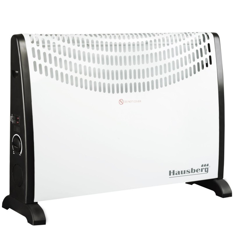 Convector electric podea/perete Hausberg HB 8191, 2000 W, 3 nivele de putere, termostat reglabil