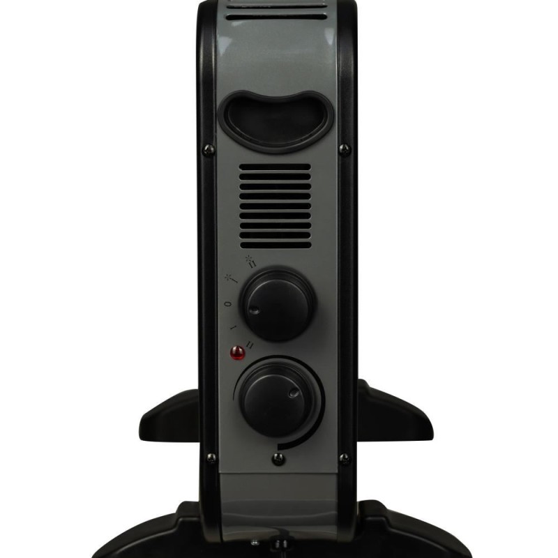 Convector electric Luxury HAUSBERG HB-8220, 2000W, 2 trepte de putere, termostat, protectie supraincalzire, indicator luminos, functie Turbo, Negru