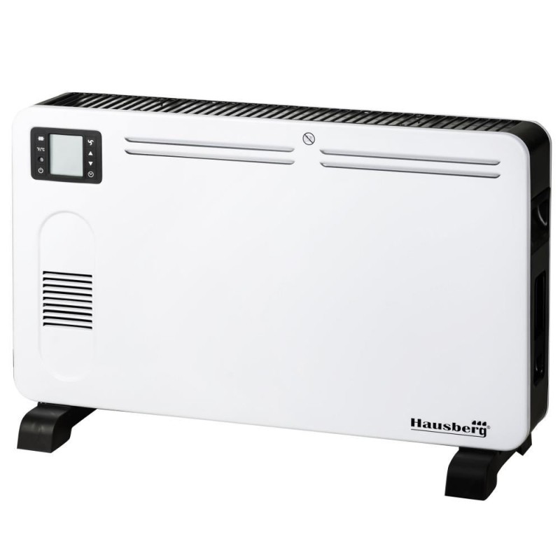 Convector Electric, Hausberg, Putere 2000W, 3 Trepte De Putere, Afisaj LCD, Plus Ventilator Turbo