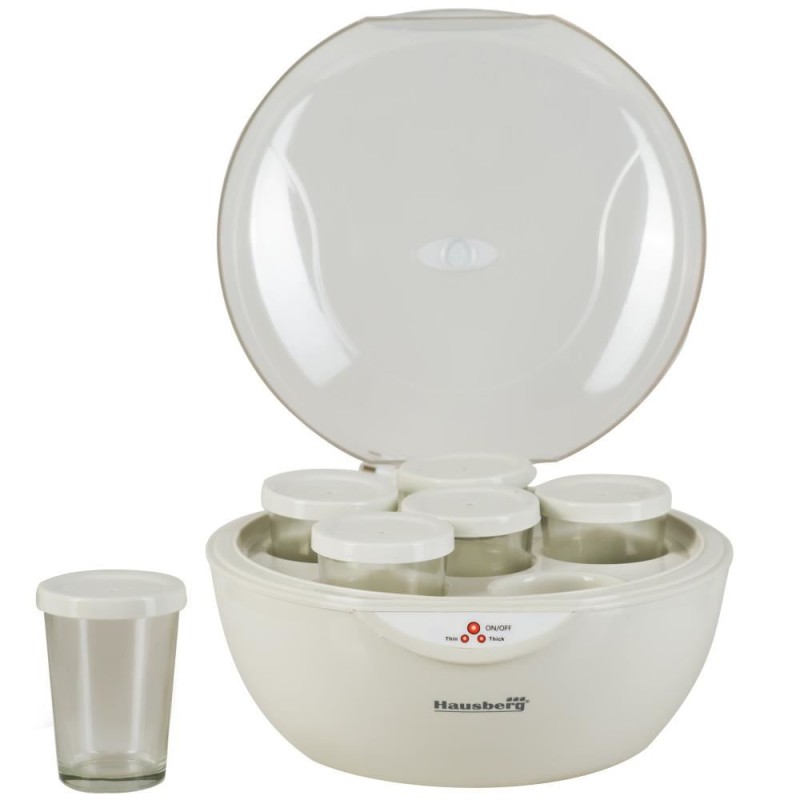 Aparat de Preparat Iaurt Hausberg HB2193, 35 W, 5 cup x 150 ml , Termostat