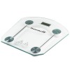 Cantar electronic de persoane Hausberg HB-6001C,platforma sticla transparenta,150 kg maxim