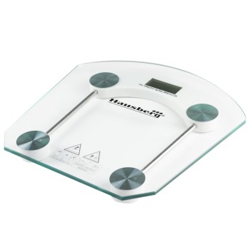 Cantar electronic de persoane Hausberg HB-6001C,platforma sticla transparenta,150 kg maxim