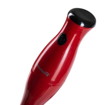 Blender de mana Hausberg HB-7669RS, 350 W, Lama din otel inoxidabil, Ax interior din otel inoxidabil, Rosu