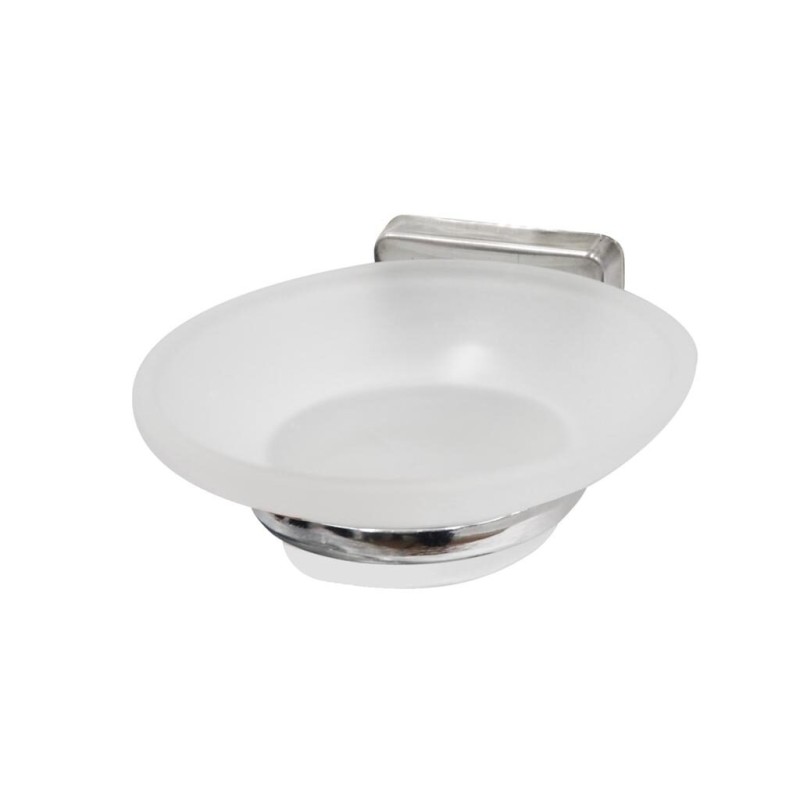 Suport metalic cu Savoniera de Sticla, cromat