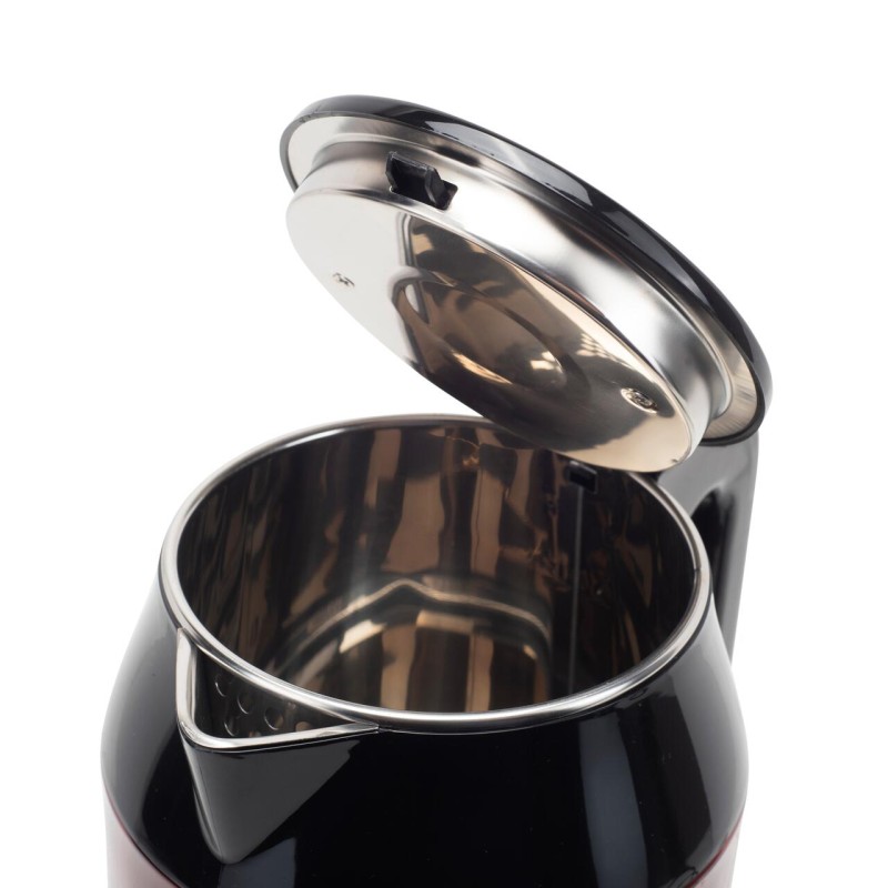 Cana electrica fierbator HAUSBERG HB-3623RS, 1500 - 1800W, capacitate 2.2L, oprire automata, indicator luminous, Rosu-Negru