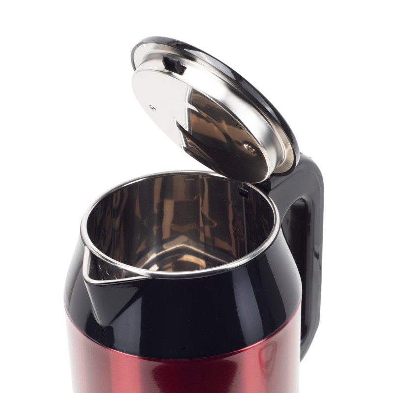 Cana electrica fierbator HAUSBERG HB-3623RS, 1500 - 1800W, capacitate 2.2L, oprire automata, indicator luminous, Rosu-Negru