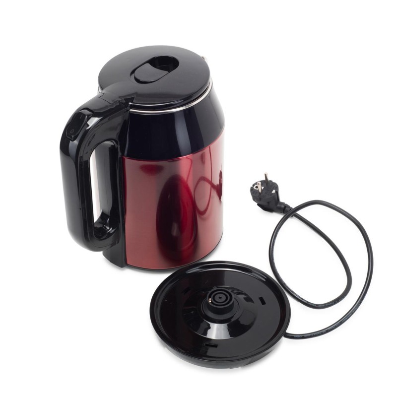 Cana electrica fierbator HAUSBERG HB-3623RS, 1500 - 1800W, capacitate 2.2L, oprire automata, indicator luminous, Rosu-Negru