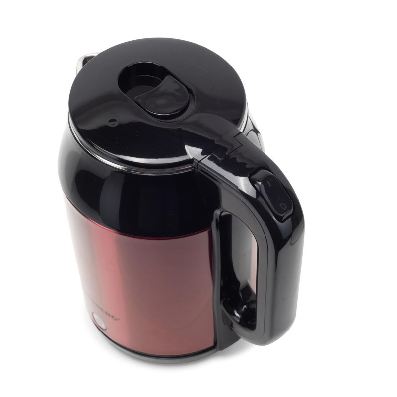 Cana electrica fierbator HAUSBERG HB-3623RS, 1500 - 1800W, capacitate 2.2L, oprire automata, indicator luminous, Rosu-Negru