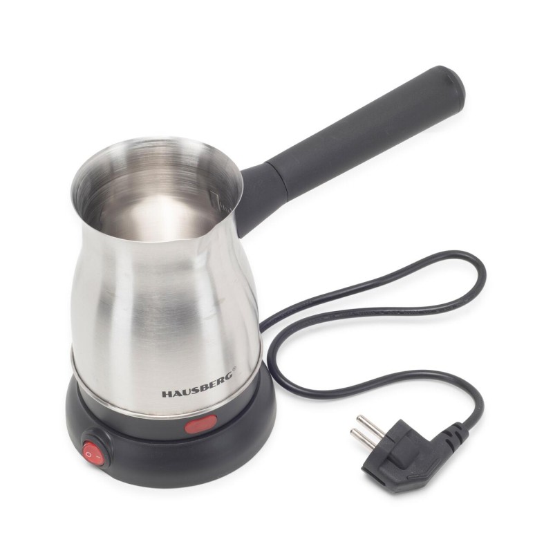 Ibric electric pentru cafea Hausberg HB-3815IN, Putere 800W, Capacitate 800 ml, Inox