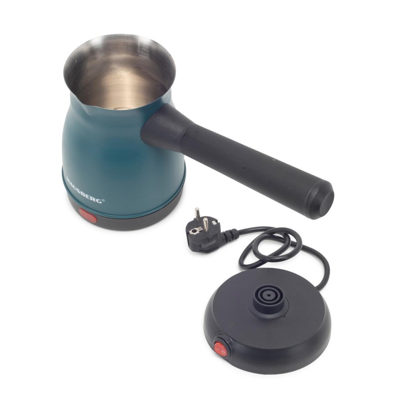 Ibric electric pentru cafea Hausberg HB-3815VR, Putere 800W, Capacitate 800 ml, Inox-Verde