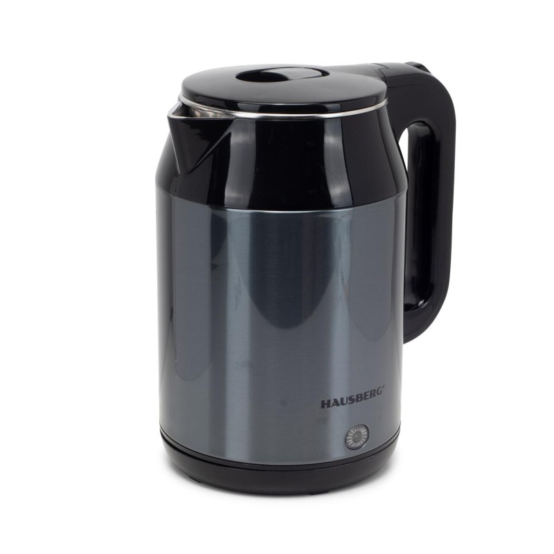 Cana electrica fierbator HAUSBERG HB-3623BL, 1500 - 1800W, capacitate 2.2L, oprire automata, indicator luminous, Bleu-Negru
