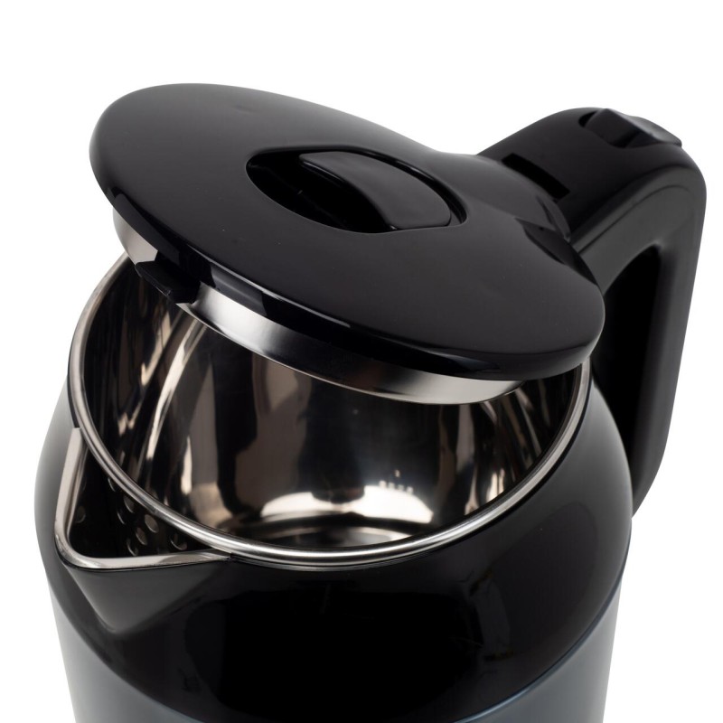 Cana electrica fierbator HAUSBERG HB-3623BL, 1500 - 1800W, capacitate 2.2L, oprire automata, indicator luminous, Bleu-Negru