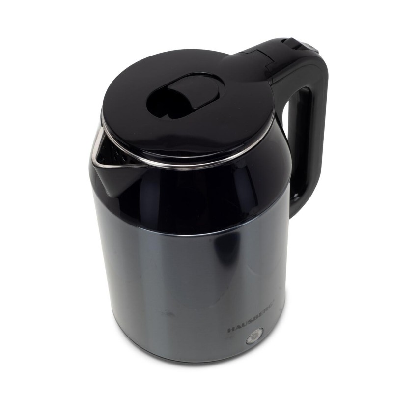 Cana electrica fierbator HAUSBERG HB-3623BL, 1500 - 1800W, capacitate 2.2L, oprire automata, indicator luminous, Bleu-Negru