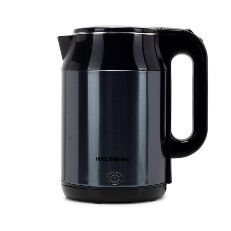 Cana electrica fierbator HAUSBERG HB-3623BL, 1500 - 1800W, capacitate 2.2L, oprire automata, indicator luminous, Bleu-Negru