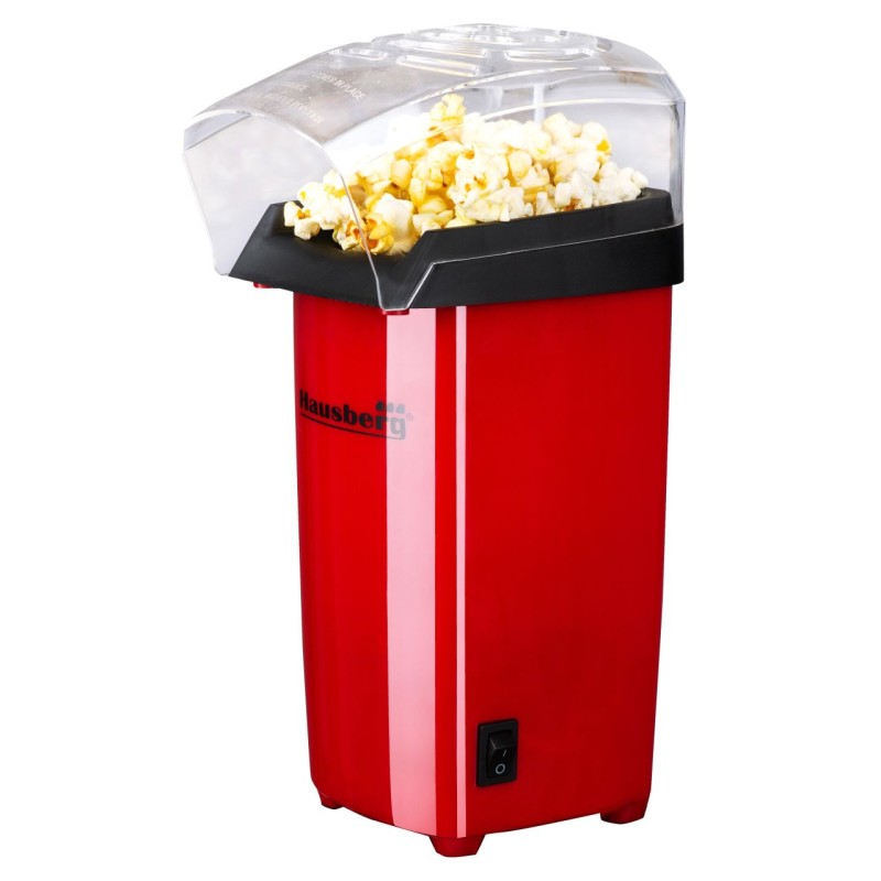 Aparat Popcorn, Hausberg HB910RS 1000 w, jet aer cald, premium, rosu