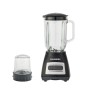 Blender cu rasnita HAUSBERG HB-7772NG, 400-500W, Capacitate 1.5L, Bol din Sticla, 4 Viteze, Lame din Inox, Negru