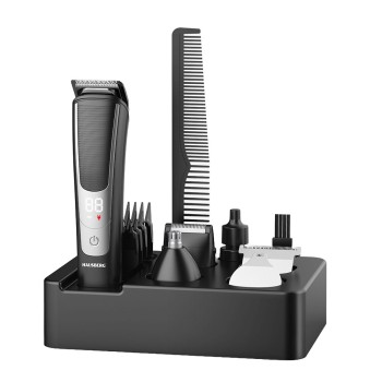 Set aparat de tuns profesional HAUSBERG HB-76GR, accesorii, autonomie 120 min, 5W, afisaj LCD