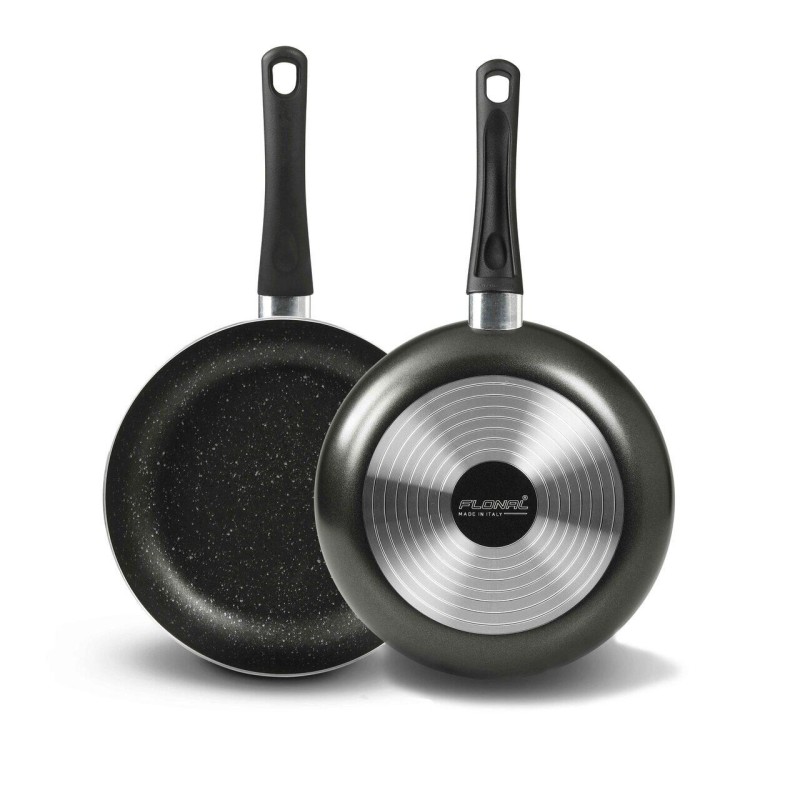 Tigaie din aluminiu Flonal FLCPS2460, 24cm, interior antiaderent cu efect de piatra, Mineralit