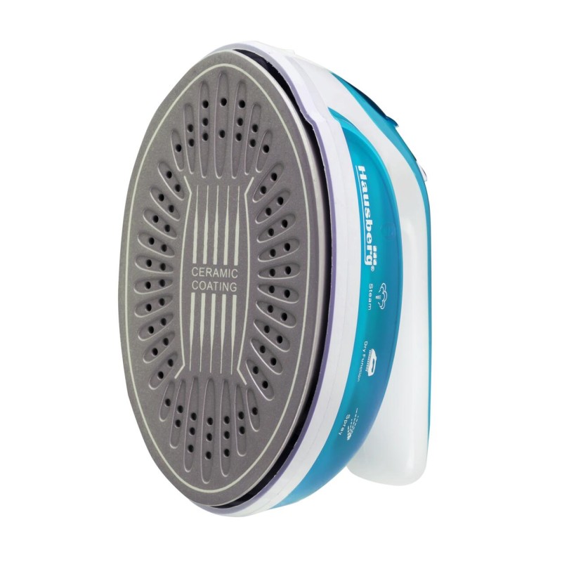 Fier calcat de voiaj Hausberg HB-7910BL, 800-1000W, rezervor de apa 50ml, Bleu