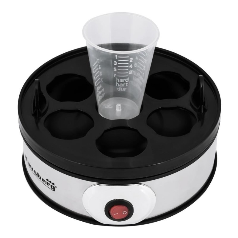 Fierbator Electric pentru Oua , 350 W, Capacitate 7 Oua, Cronometru, Inox + Plastic, Hausberg HB2215