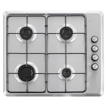 Plita incorporabila HAUSBERG HB-580IN, aprindere electrica, gaz, 4 arzatoare, sistem siguranta, Inox