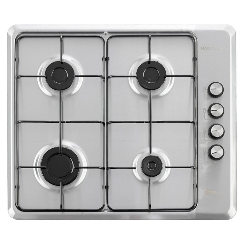 Plita incorporabila HAUSBERG HB-580IN, aprindere electrica, gaz, 4 arzatoare, sistem siguranta, Inox