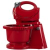 Mixer cu bol rotativ Hausberg HB-3519RS, 5 Viteze + turbo, Capacitate 2L, Putere 300W, Rosu