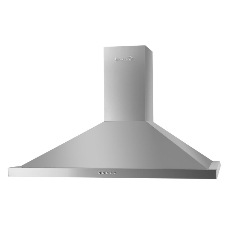 Hota incorporabila decorativa Hausberg HB-1360, Putere de absorbtie 650 m3/h, 1 motor, 90 cm, Inox