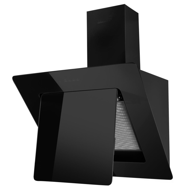 Hota Incorporabila decorativa Hausberg HB-1290, Putere de absorbtie 600 mc/h, 60 cm, Touch control, Filtru aluminiu, Negru